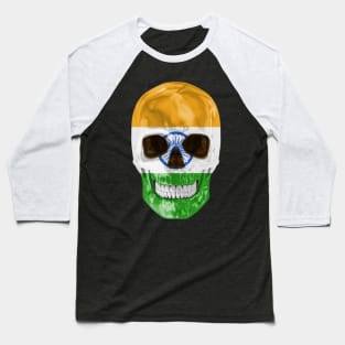 India Flag Skull - Gift for Indian With Roots From India Baseball T-Shirt